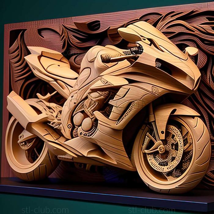 3D модель Kawasaki Ninja ZX 14 (STL)